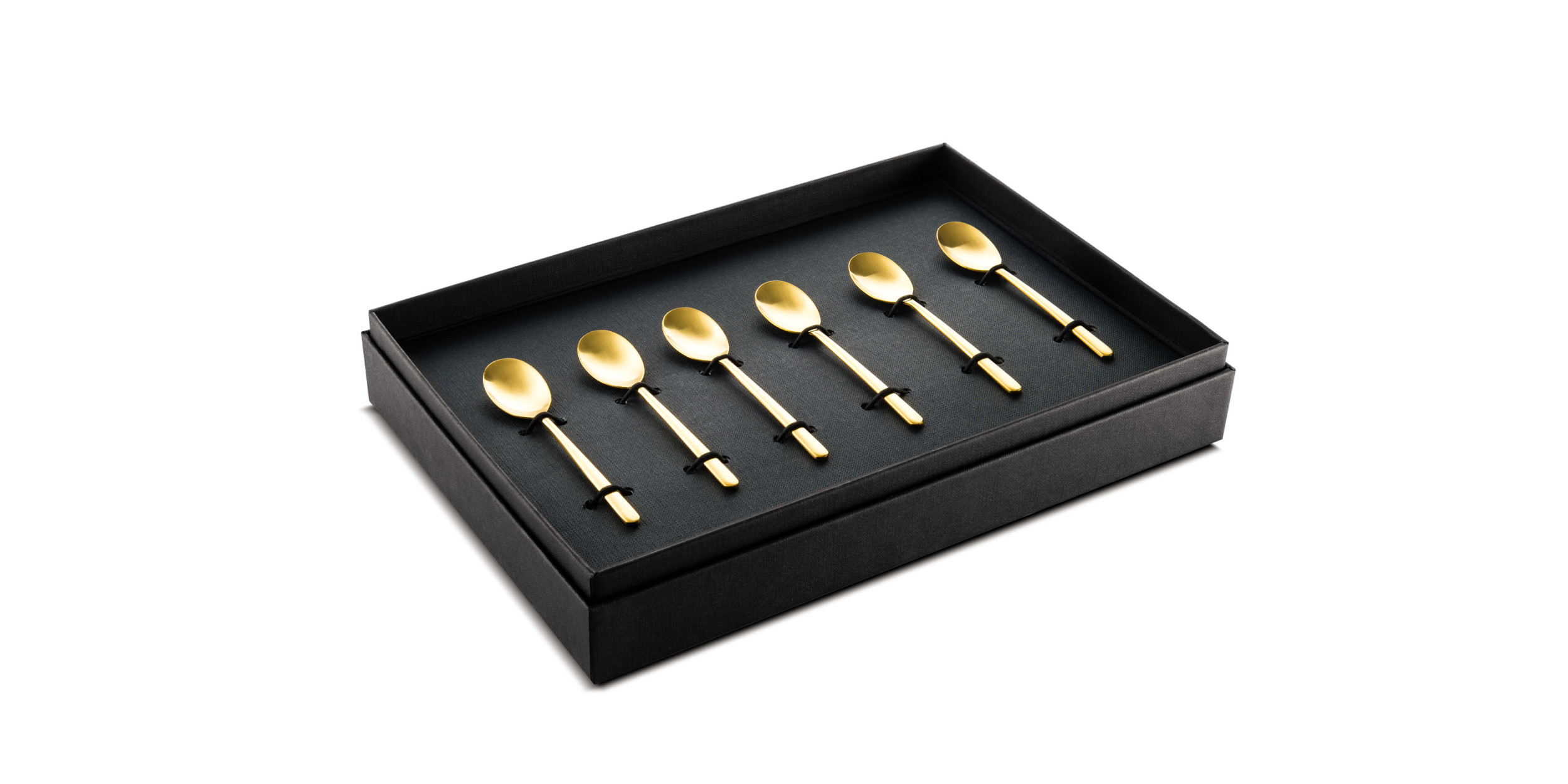 Box 6 Moka Spoonn Linea Ice Oro