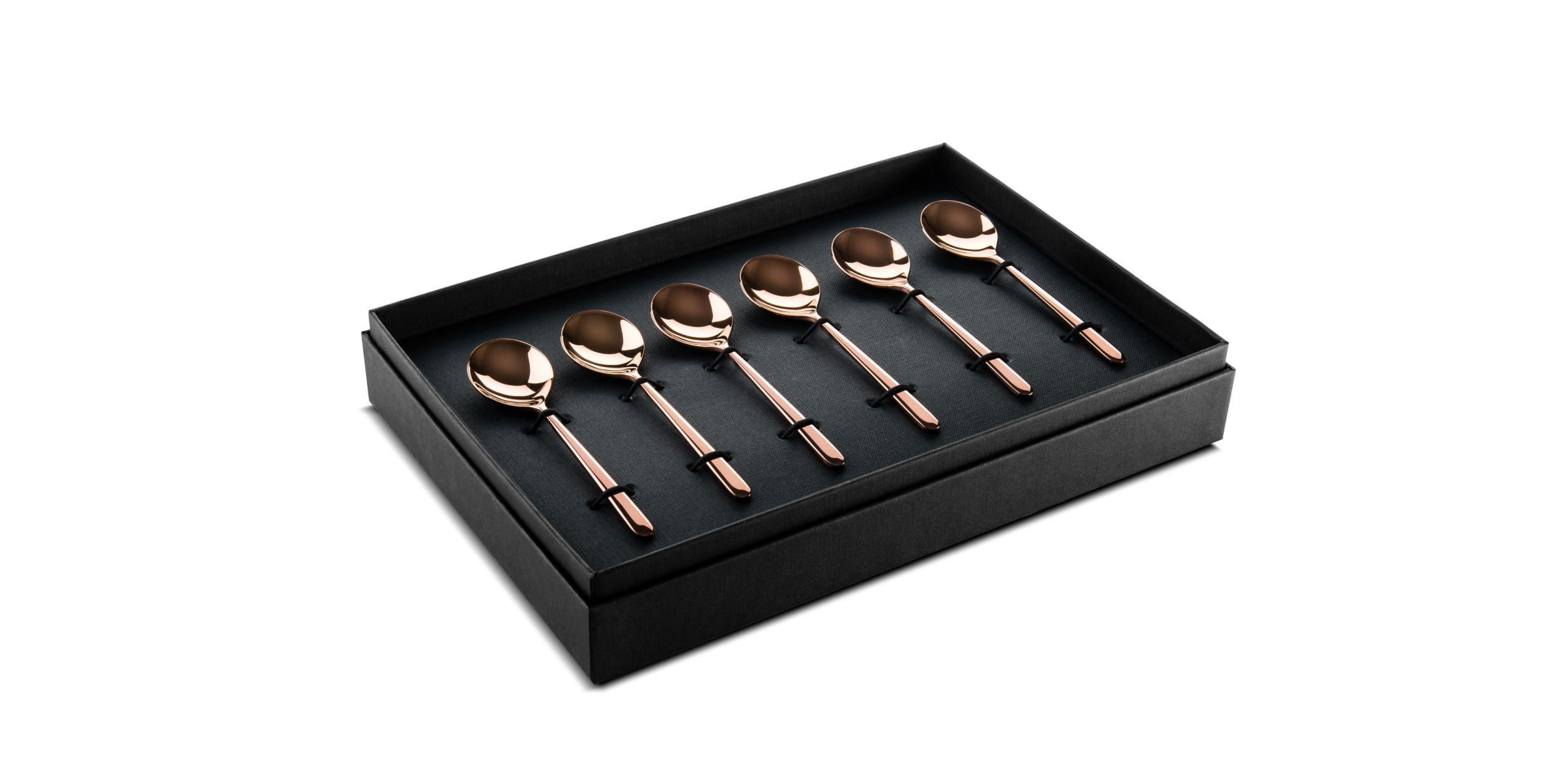 Box 6 Coffee Spoons Linea Bronzo