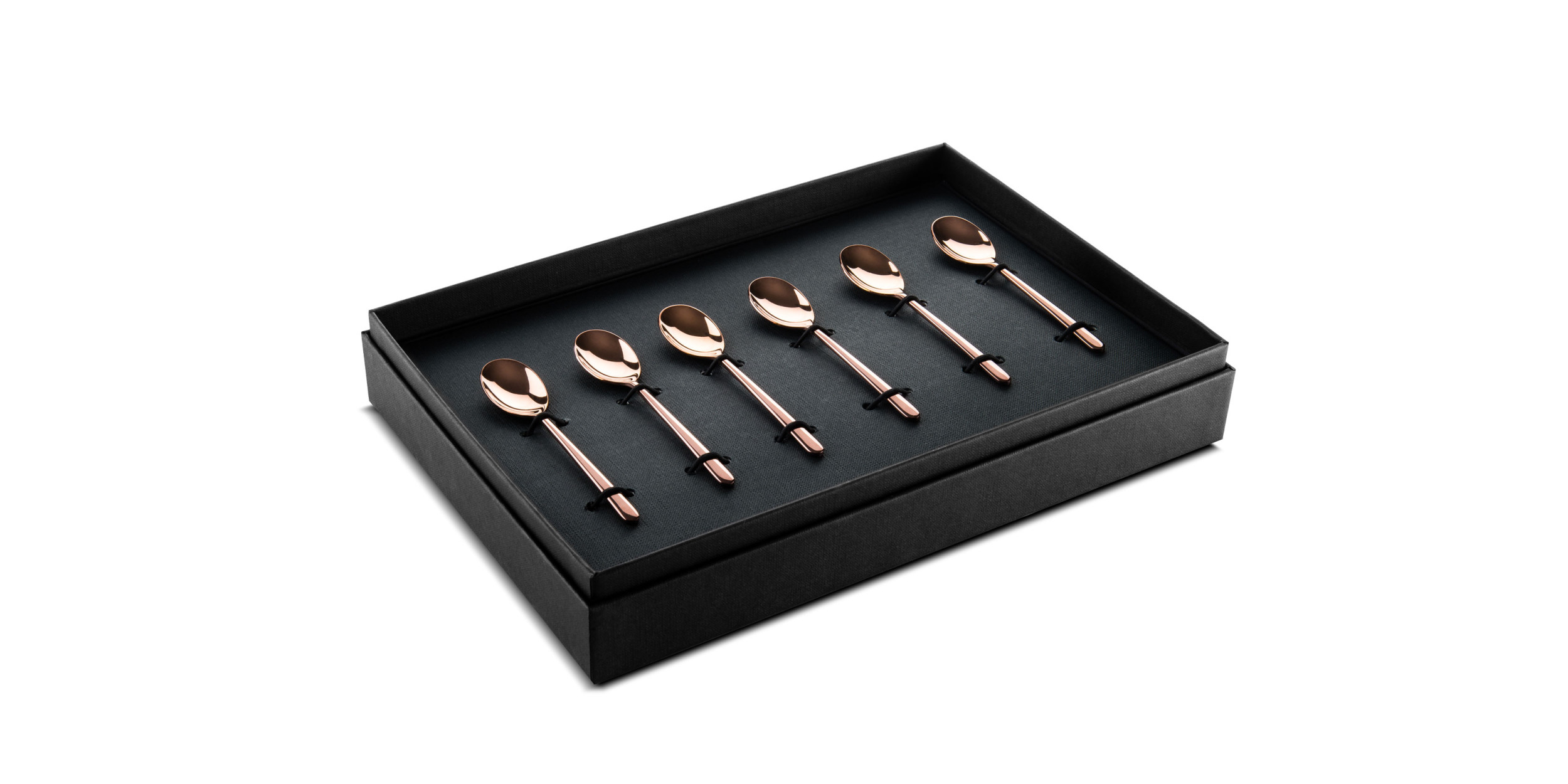 Box 6 Moka Spoons Linea Bronzo
