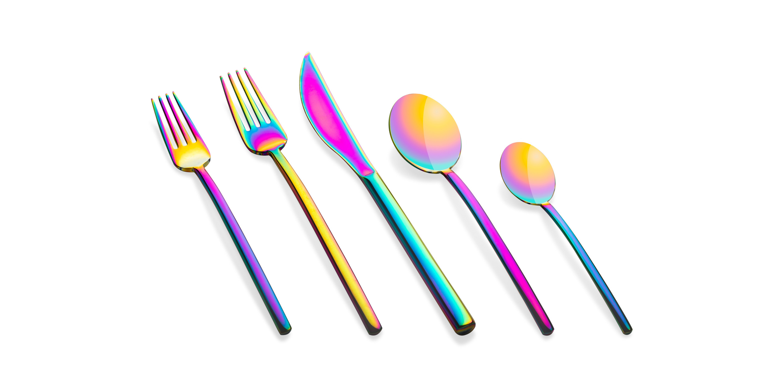 Set 4 Piatti In Acciaio Inox Arcobaleno 23 Cm Impilabili Per Insalata Bistecca Dolci Bambini - 4