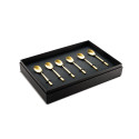 6 Moka Spoons Linea Ice oro