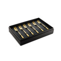 6 Cake Forks Linea Ice oro (matt gold)