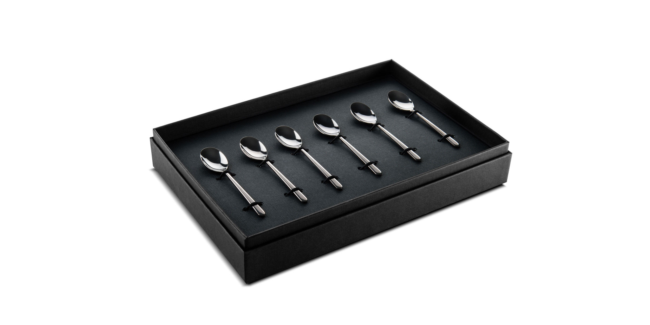 Box 6 Moka Spoon Linea Oro Nero