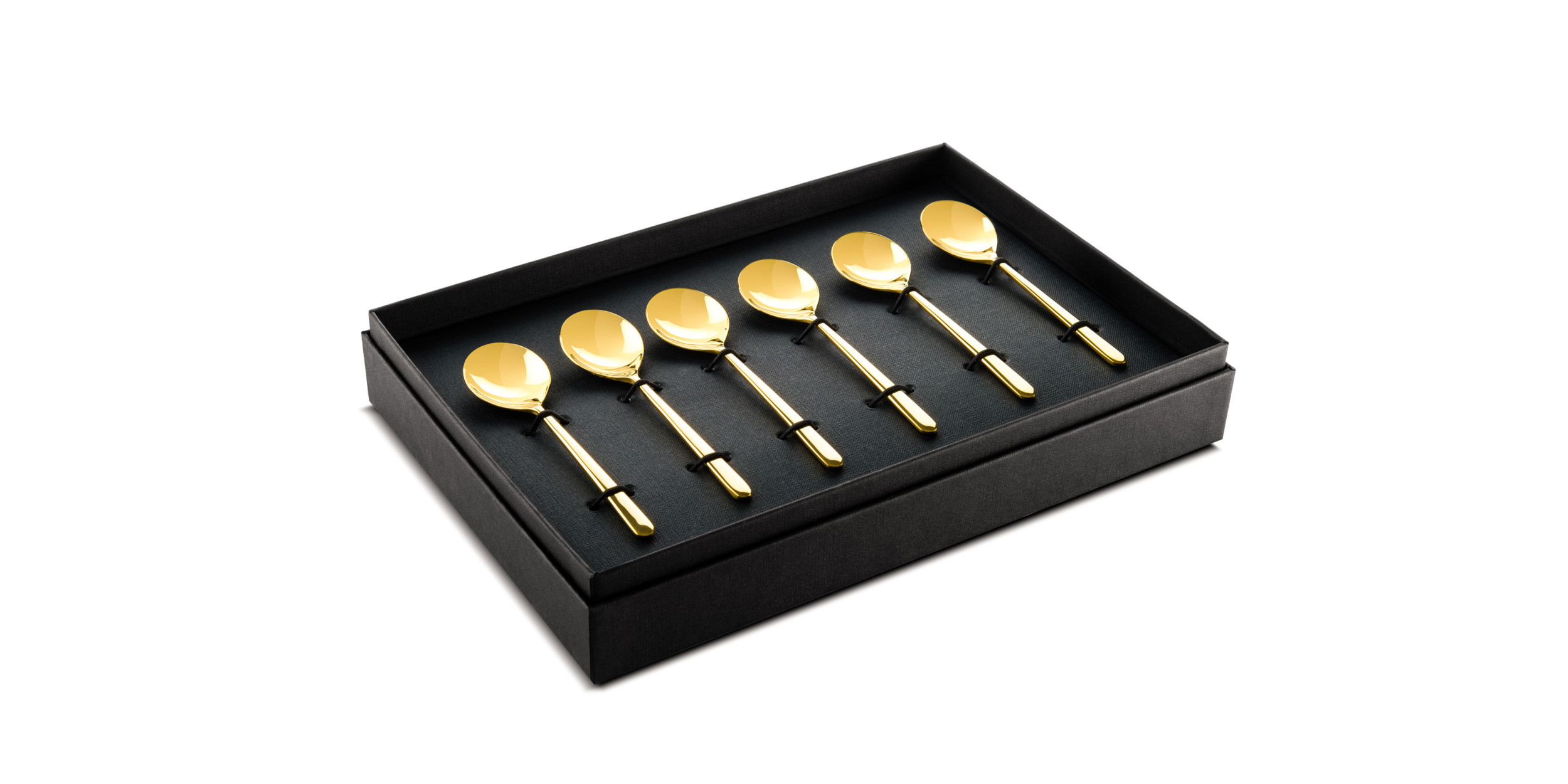 Box 6 Coffee Spoon Linea Oro