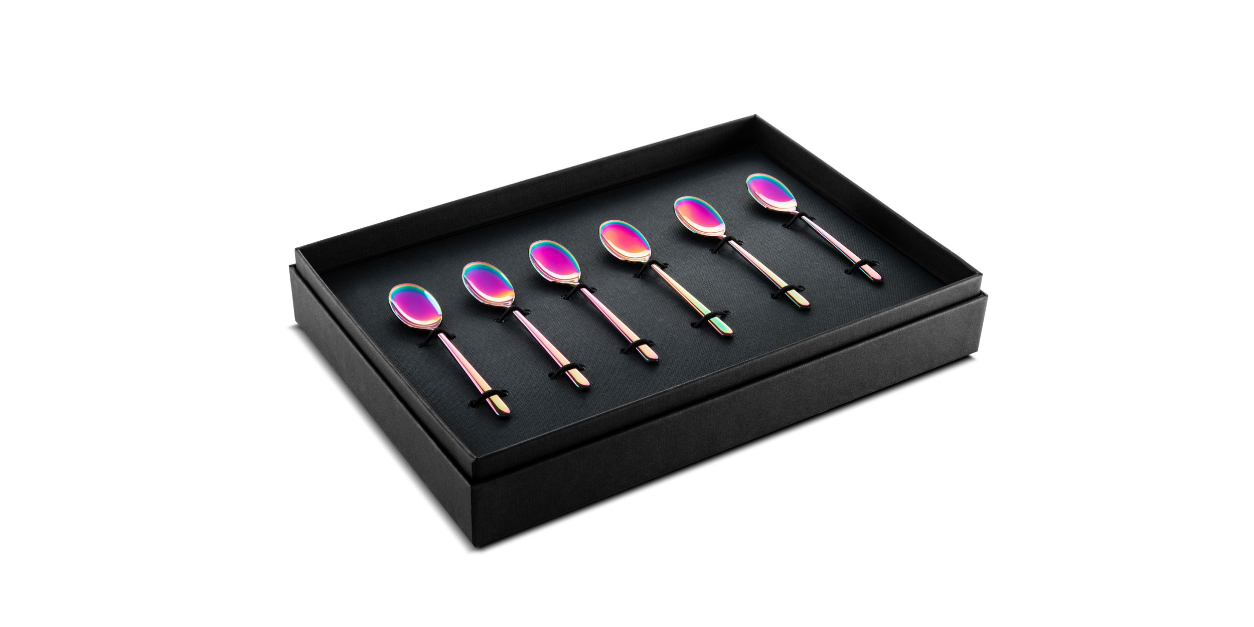 Set 6 Moka Spoons Linea Rainbow