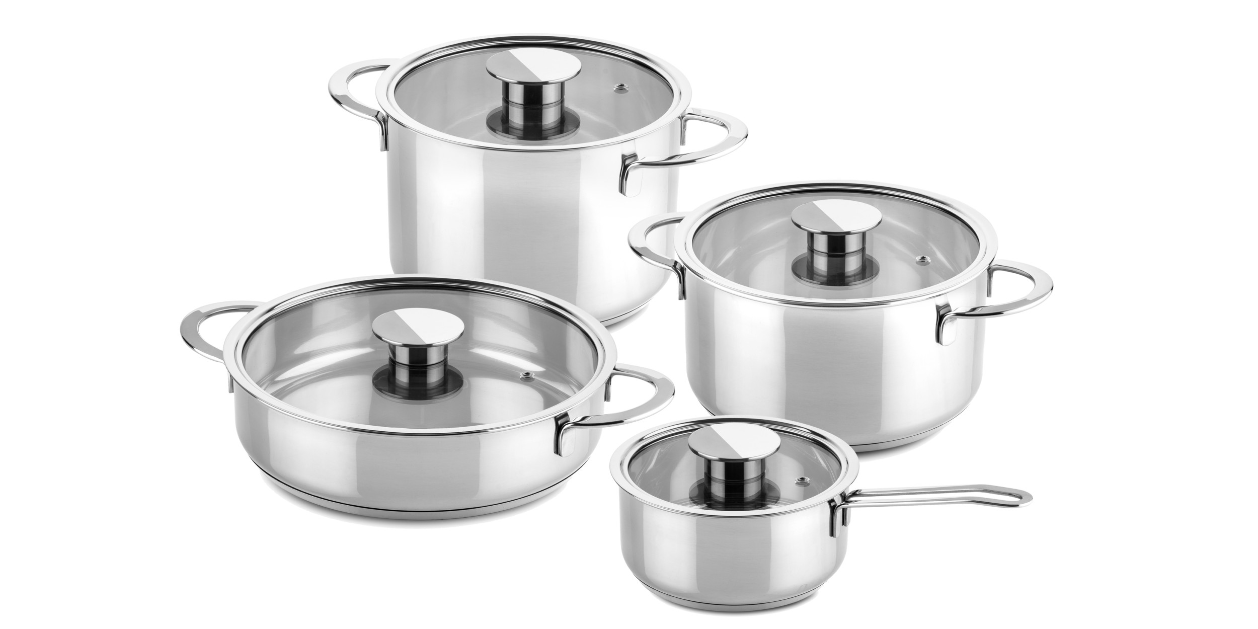 8 pcs cookware set Gourmet Stainless Steel - Gourmet - Cookware