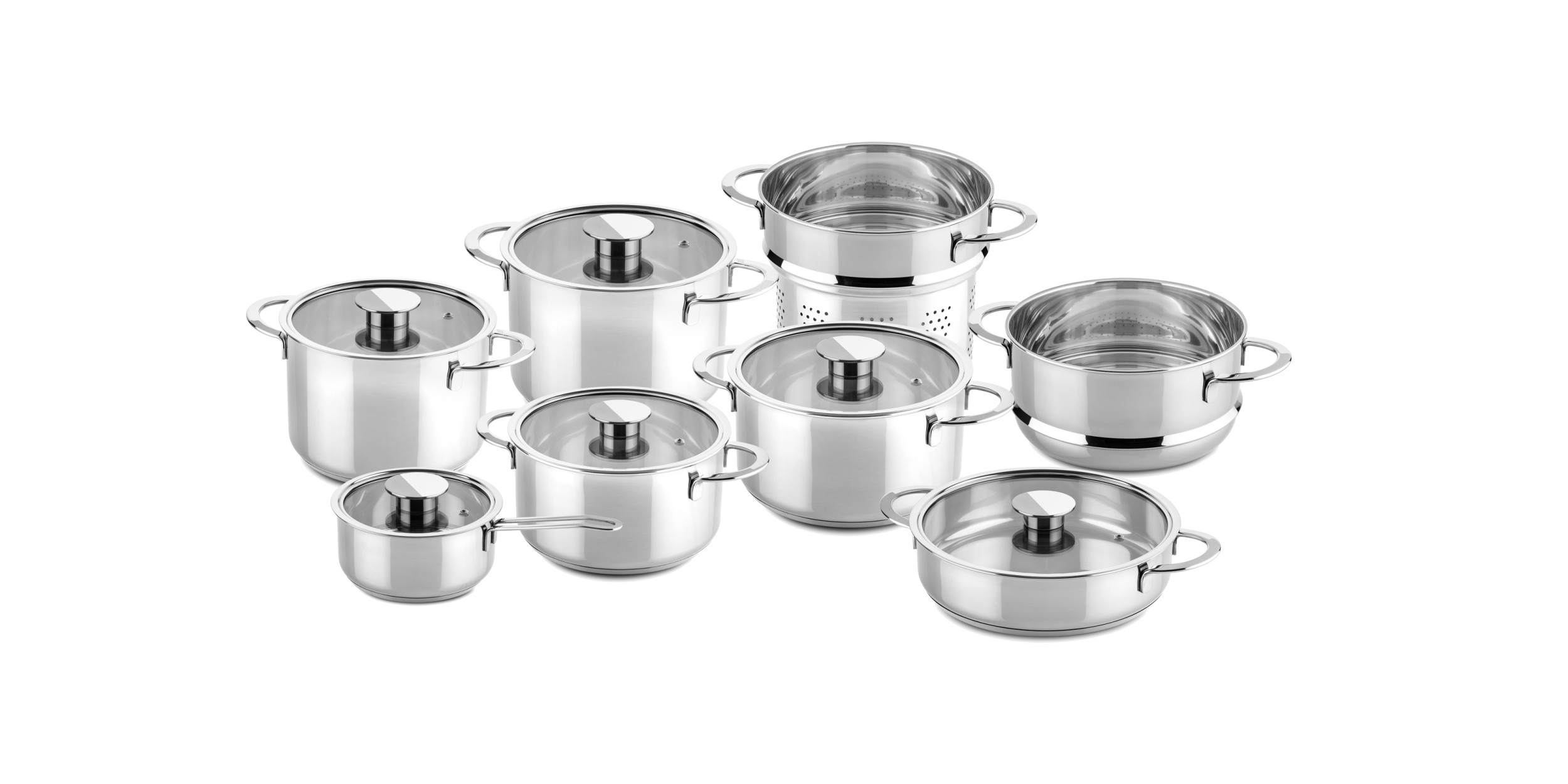 14 pcs cookware set Gourmet Stainless Steel Gourmet Cookware