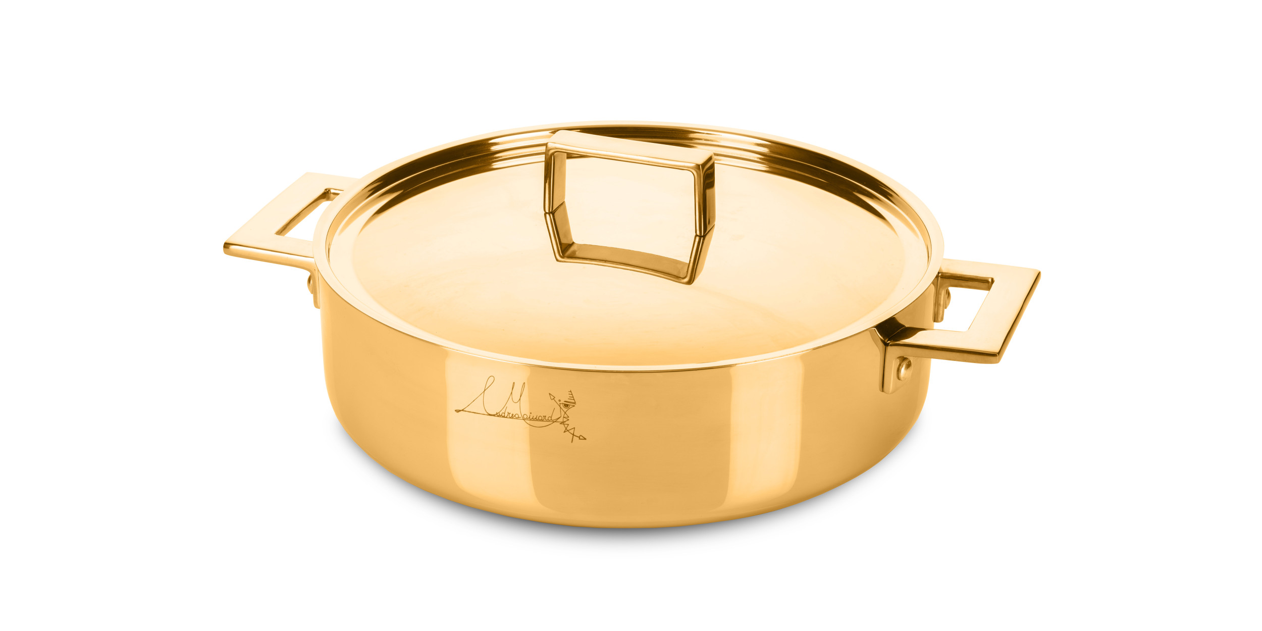 Frying pan 2 handles 'Attiva' gold Frying pan 2 handles 'Attiva' gold