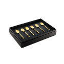 6 Moka Spoons Linea Oro