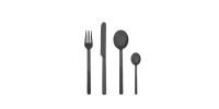 004 - 4 Cutlery set 4pcs Stile Oro Nero