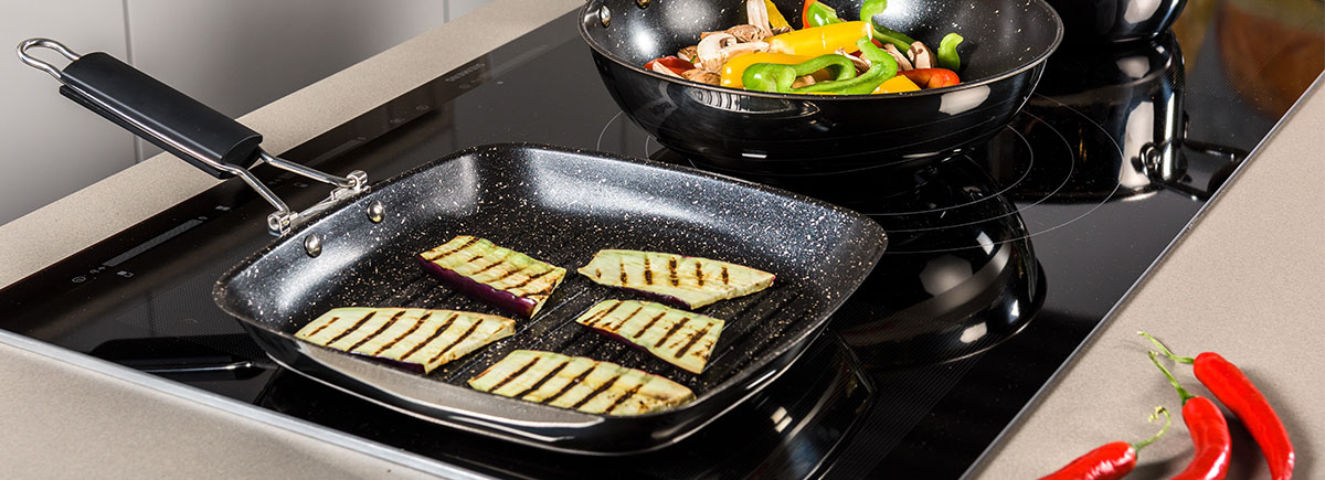 Grill pan 28 cm Glamour Stone Black - Glamour Stone - Cookware